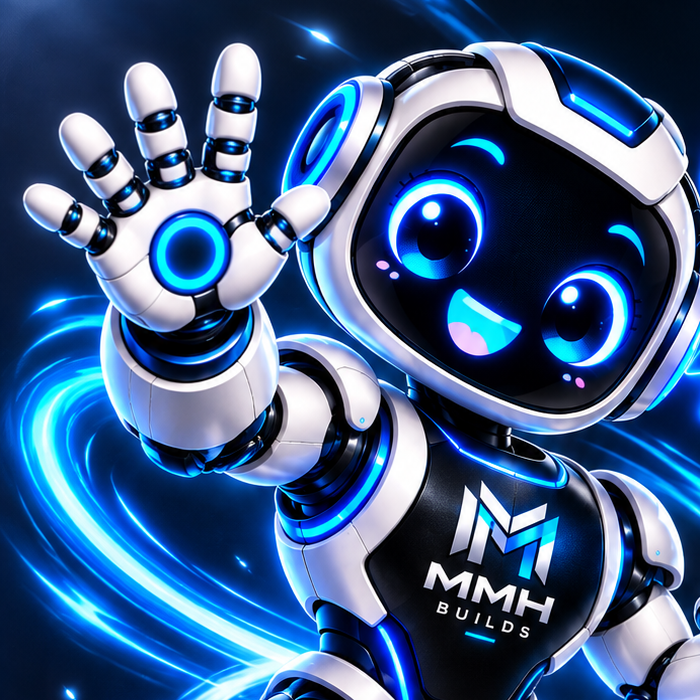 El asistente robot de MMH Builds te da la bienvenida